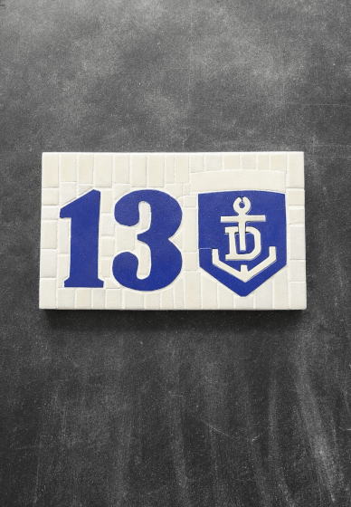 DIY House Number Mosaic with Your Emblem