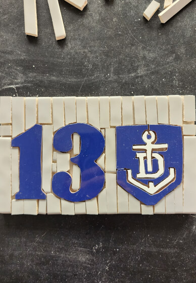 DIY House Number Mosaic with Your Emblem
