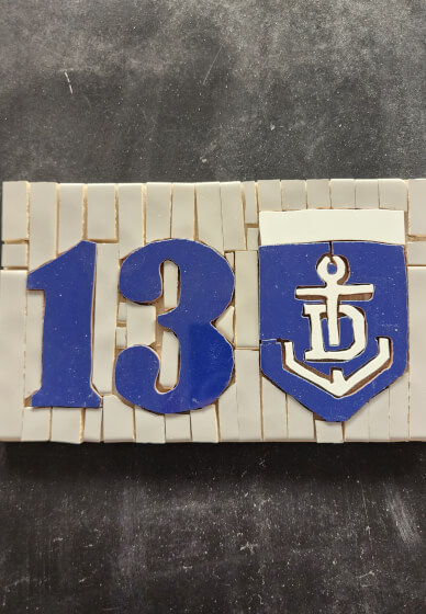 DIY House Number Mosaic with Your Emblem