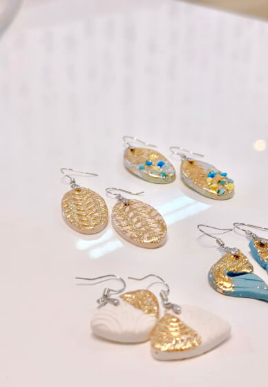 DIY Jewellery Class: Polymer Clay with Gold and Silver Leaf