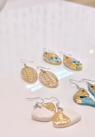 DIY Jewellery Class: Polymer Clay with Gold and Silver Leaf