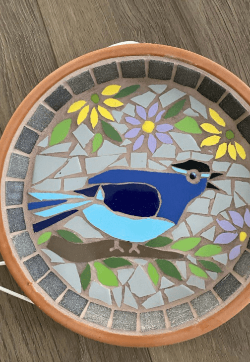 DIY Mosaic Bird Bath Kit – Fairy Wren