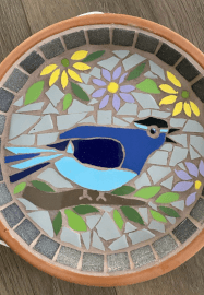 DIY Mosaic Bird Bath Kit – Fairy Wren