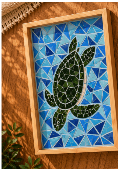 DIY Mosaic Tray Kit – Dolphin or Turtle