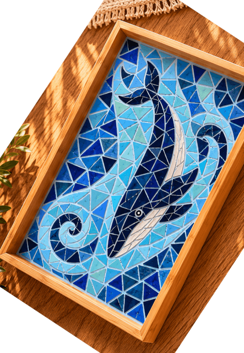 DIY Mosaic Tray Kit – Dolphin or Turtle