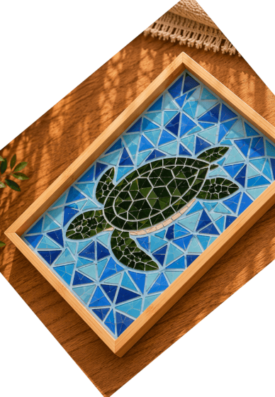 DIY Mosaic Tray Kit – Dolphin or Turtle