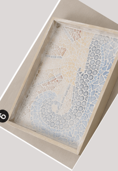 DIY Mosaic Tray: Waves and Sun