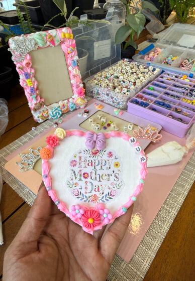 DIY Photoframe Cream Glue Workshop