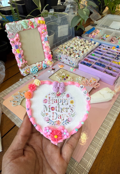 DIY Photoframe Cream Glue Workshop