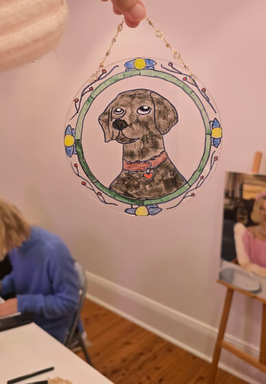 Dog Portrait Class (Glass Painting)