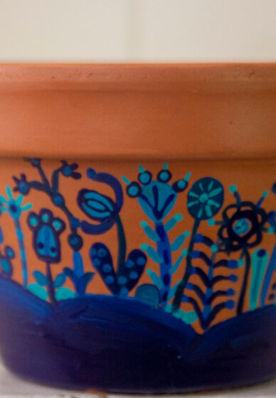 Doodle Art Painted Pot Class