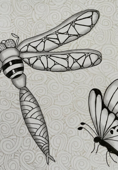Draw Zentangle Art: Butterflies and Bugs | Online class & kit | Gifts ...