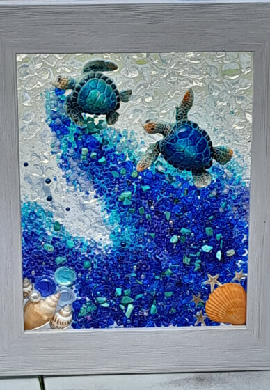 Dreamy Oceanscape Suncatcher in a Frame Workshop