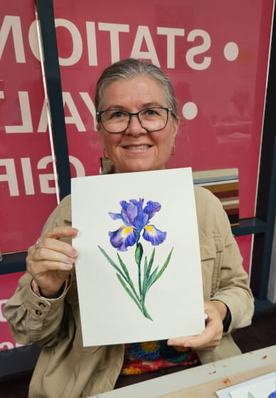 Dutch Iris Watercolour Painting Class