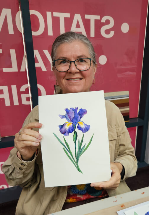 Dutch Iris Watercolour Painting Class