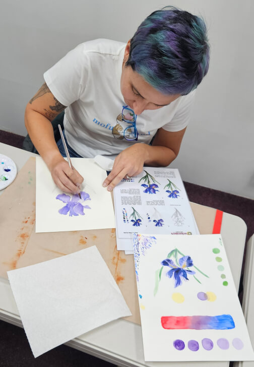 Dutch Iris Watercolour Painting Class