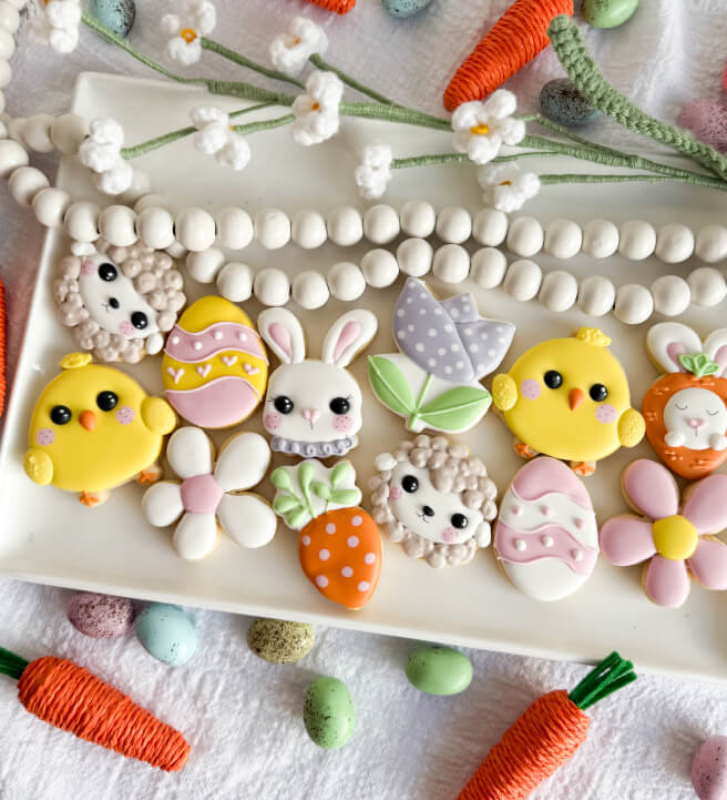 Easter Meadow Beginner Mini Royal Icing Cookie Class Melbourne | ClassBento