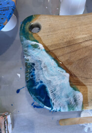 Eco-resin Cheeseboard and Matching Coasters Class
