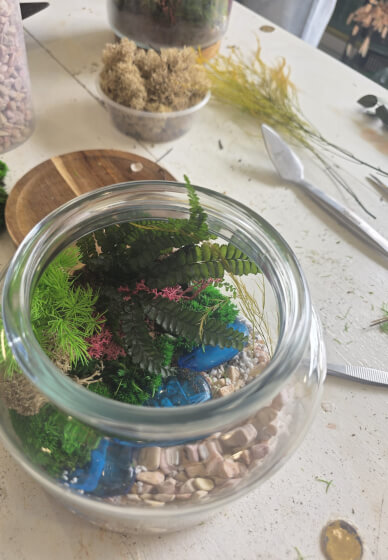 Eco Terrarium Workshop with Natural Preserved Moss