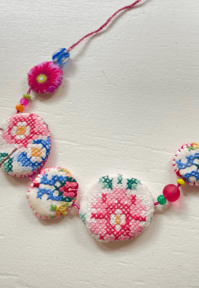 Embroidery and Textile Workshop: Decorative Medallion Necklace