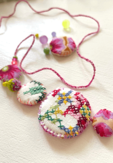 Embroidery and Textile Workshop: Decorative Medallion Necklace
