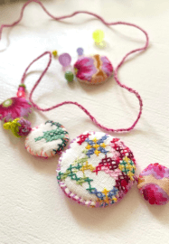 Embroidery and Textile Workshop: Decorative Medallion Necklace