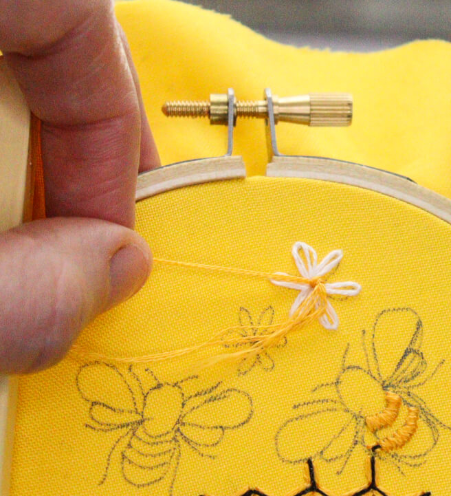 Embroidery for Beginners: Bees in Honeycomb Workshop