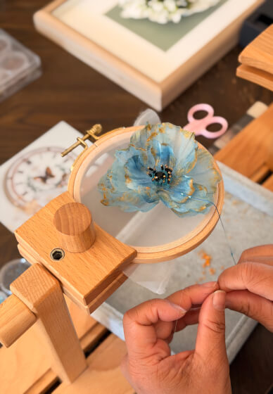 Embroidery Workshop: Anemone Brooch