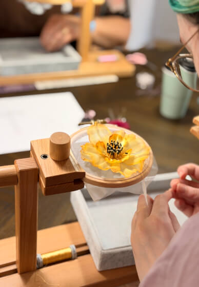 Embroidery Workshop: Anemone Brooch