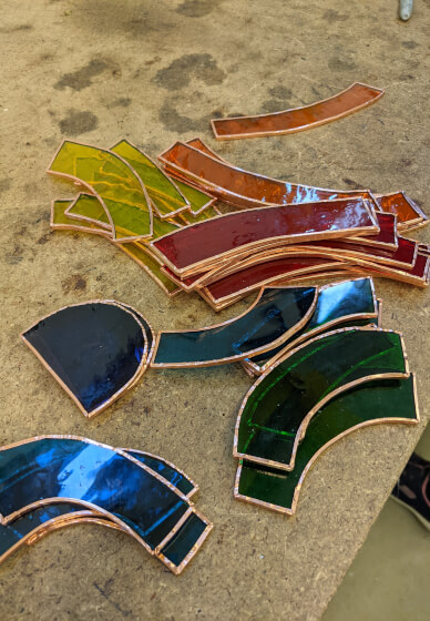 Evening Copper Foil Stained Glass Course