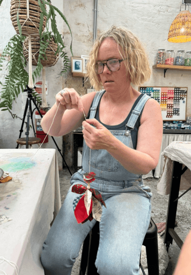 Fabric and Bead Christmas Garland Workshop