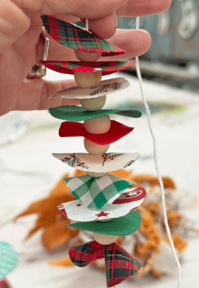Fabric and Bead Christmas Garland Workshop