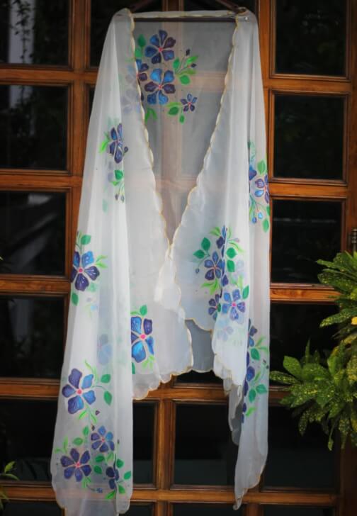 Fabric Painting - Scarf Designing