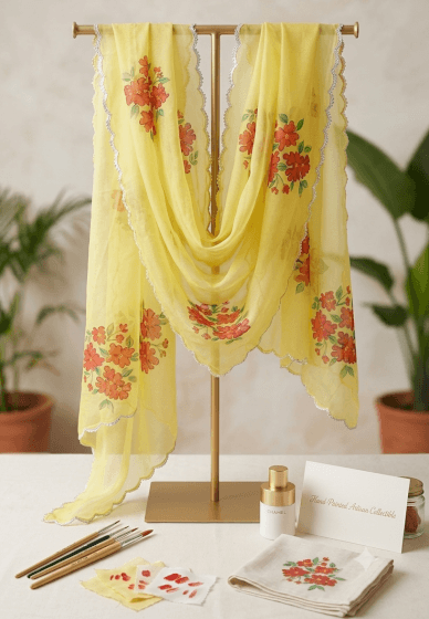 Fabric Painting - Scarf Designing