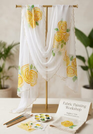 Fabric Painting - Scarf Designing