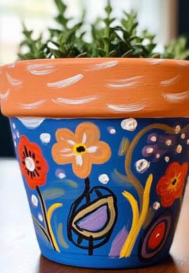 Family Friendly Terracotta Pot Painting Class