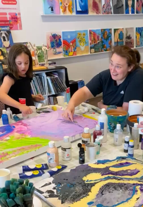 Family Giant Canvas Painting Class