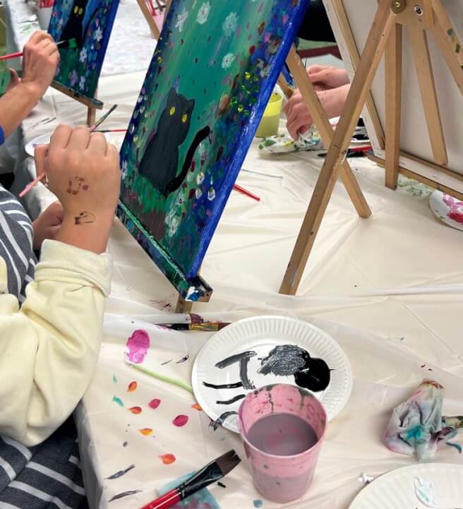 Family Paint and Snack Class: Big Bold Cats