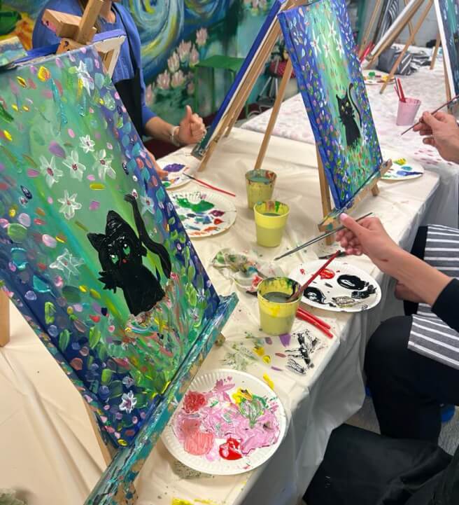 Family Paint and Snack Class: Big Bold Cats