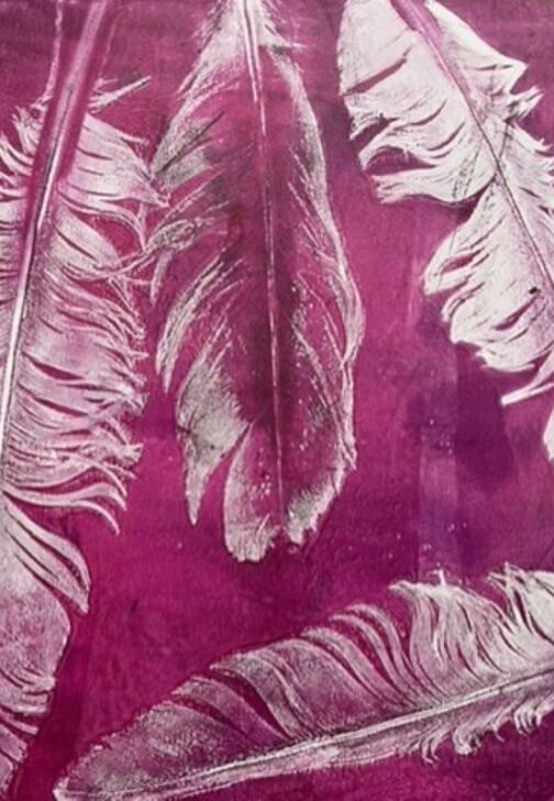 Gel Plate Printing with Feathers Workshop