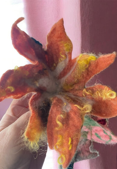 Felting Flowers and Vine Bunting Workshop for Beginners