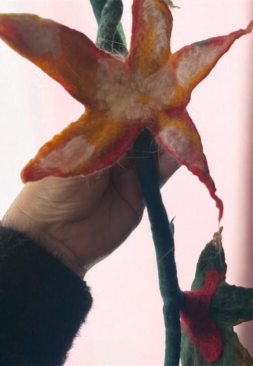 Felting Flowers and Vine Bunting Workshop for Beginners