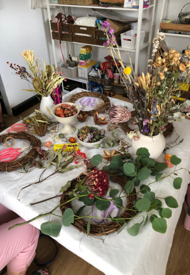 Festive Wreath Making Class for Beginners