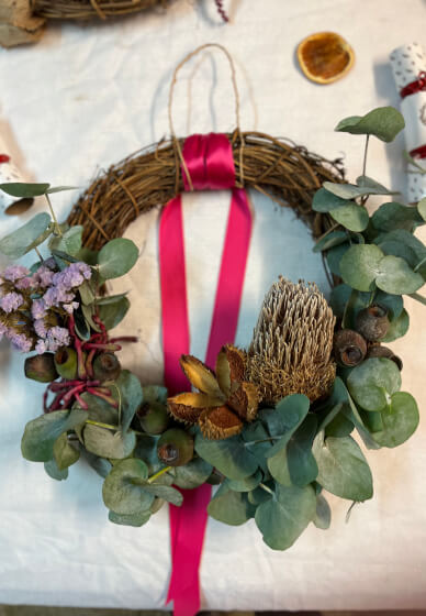 Festive Wreath Making Class for Beginners