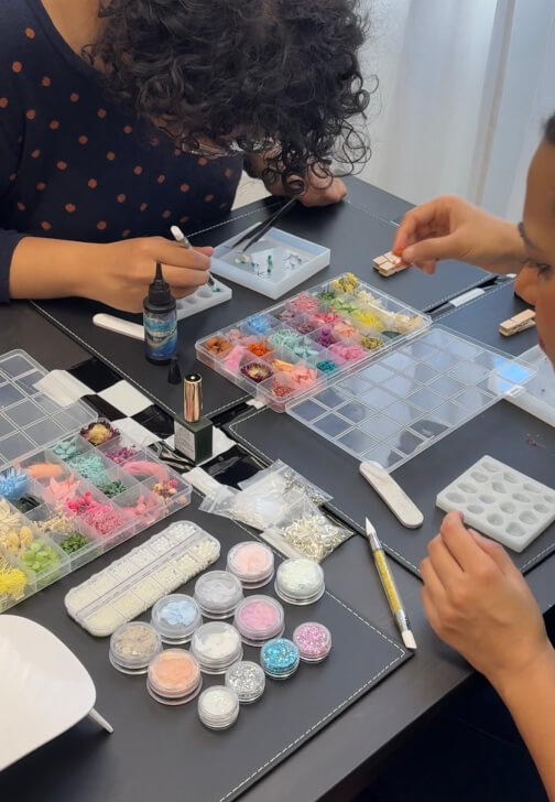 Floral Earring Resin Jewellery Workshop