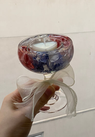 Floral Gel Wax Candle Holder and Custom Tealight Workshop