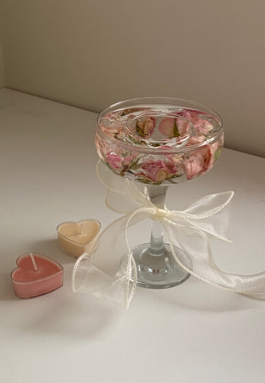 Floral Gel Wax Candle Holder and Custom Tealight Workshop