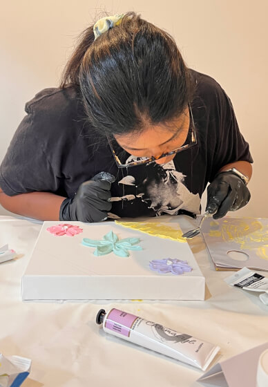 Floral Textured Art Workshop for Beginners