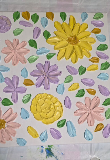 Floral Textured Art Workshop