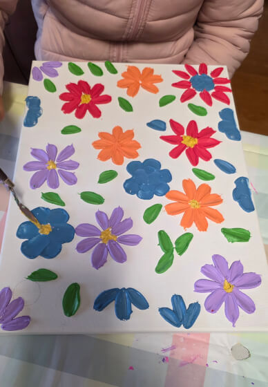 Floral Textured Art Workshop